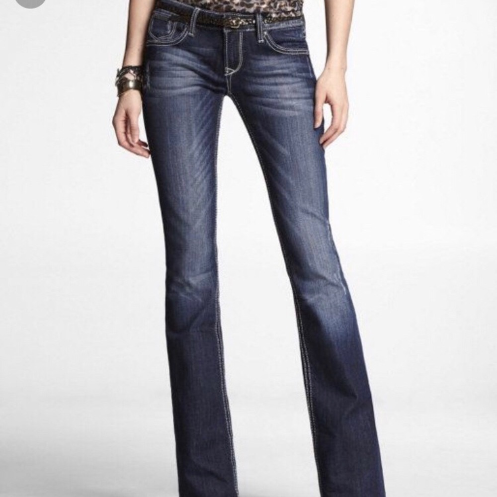 ReRock Bootcut Dark Thickstitch Jeans-Express